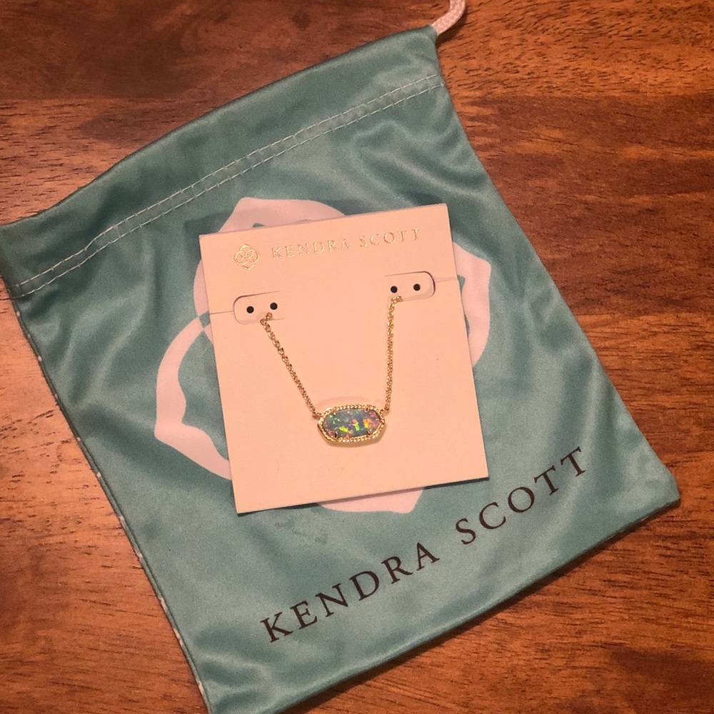 Elisa Pendant Necklace In Aqua Kyocera Opal